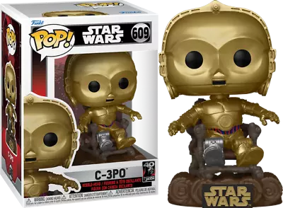 Star Wars Return Of The Jedi - C-3PO On Ewok Throne #609 Funko Pop Vinyl NEW • $44