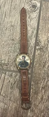 Elvis Presley Valdawn Leather Wrist Watch Vintage 1995 - Needs Battery • $19.99