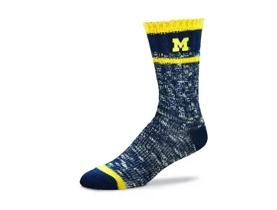 Michigan Wolverines Navy & Gold Alpine Knit Crew Sweater Socks  • $6.99