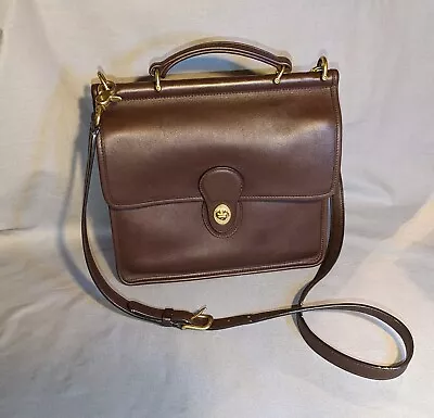 COACH Iconic Vintage Bag W/ Willis Handle - Mahogany Leather Crossbody • $85