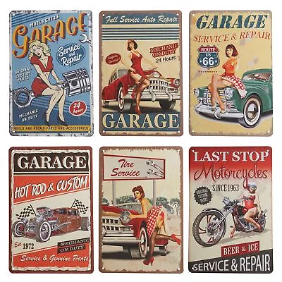 6x Vintage Retro Man Cave Metal Signs Wall Decor For Bar Garage Basement 8x11.8  • $19.79