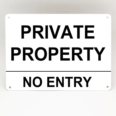 Private Property Metal Sign No Entry Keep Clear Personalised Custom Driveway • £7.99