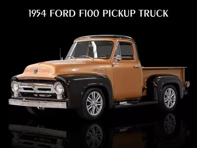 1954 Ford F100 Pickup Truck In Bronze & Black NEW METAL SIGN: 9 X 12  Ships Free • $19.88