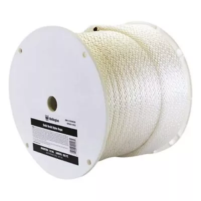 Wellington 1/2 In. Dia. X 250 Ft. Solid Braided Nylon Rope White G1032S0250 • $39.95