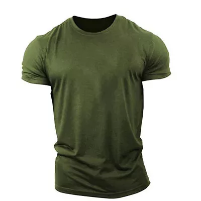 Men's Muscle T-Shirt Bodybuilding Gym Tee Short Sleeve Workout Shirts Shirt • $16.99