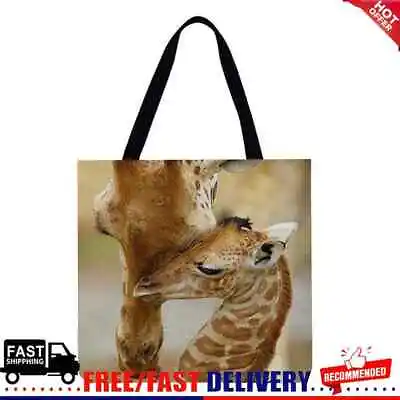 £5.40 • Buy Giraffe Printed Shoulder Shopping Bag Casual Large Tote Handbag