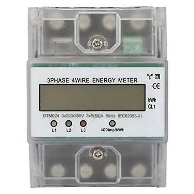 3 Phase Power Meter DTM024 Digital LCD Display Energy Meter Electric Kilowatt... • $42.97