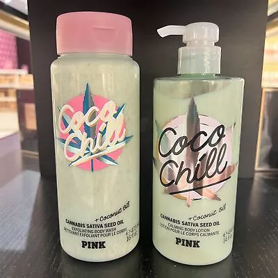 Victoria’s Secret Coco Chill Body Wash & Calming Body Lotion Set – NEW • $49.56