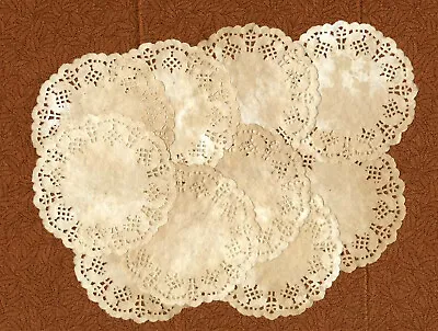 TEA-DYED / TEA-STAINED PAPER DOILIES. Various Sizes. Junk Journal Embellishments • $5