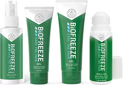 Biofreeze Pain Reliever Range - Gel 59ml 118ml - Spray 118ml - Roll On 89ml • £14.29