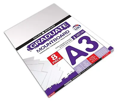 Daler-Rowney Graduate Cream Core Mountboard Smooth Surface Pack 1.25mm A3  • £13.99