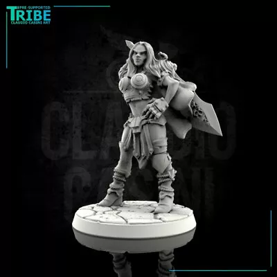 Female Barbarian Fighter Two Handed Miniature 28mm 32mm Dungeon Dragons D&D RPG • £11.57