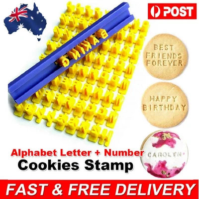 Cake Cookies Biscuit Fondant Stamp Alphabet Letter Number Embosser Molds Cutter • $11.99