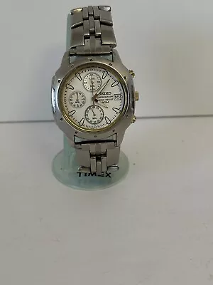 Vintage Seiko Chronograph Men's Watch V657 9089 50M • $60