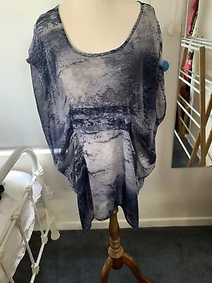 Obi New Zealand Sheer Tunic Top Dress Kaftan Size 14 RRP$299 • $19.99