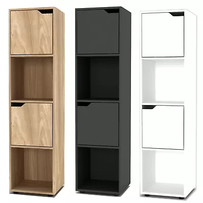 Cube Bookcase Shelving Display Shelf Storage Unit Wooden Door Organiser Cupboard • £36.99