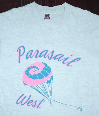 T Shirt Vintage 90s Parasail Surf Beach Tropical Single Stitch Shirt Size Large • $29.99