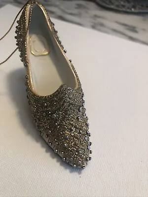 Metropolitan Museum Of Art Vintage Shoe High Heel Ornament Gold Bling • $19