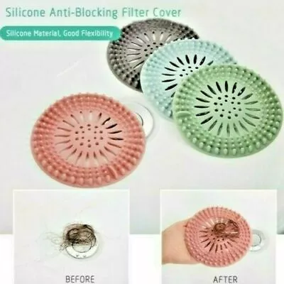 Hair Trap Shower Bath Plug Hole Waste Catcher Stopper Drain Sink Strainer Filter • £2.89