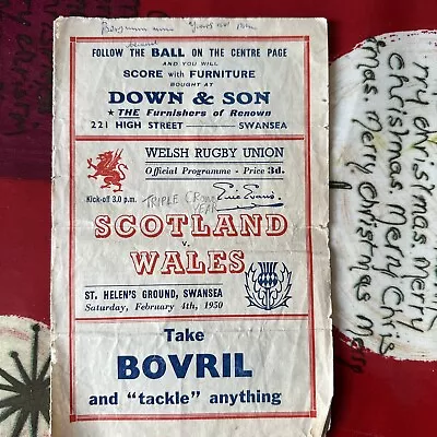 1950 Scotland V Wales Swansea • £12