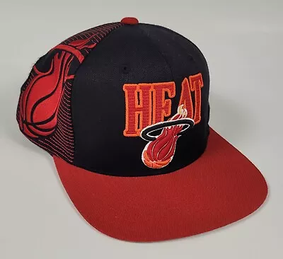 Mitchell & Ness NBA Miami Heat Snapback Hat Hardwood Classic Wool Blend Cap • $14.99