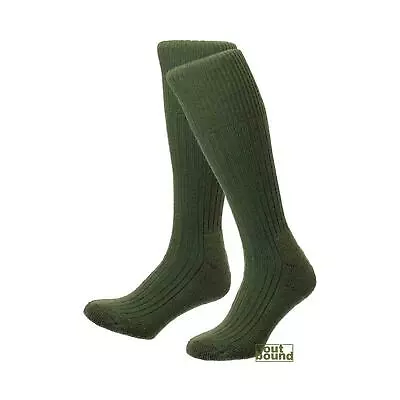 Army Socks Military Style Wool Cadet Commando Hiking Boot Camping Work Olive • $14.16