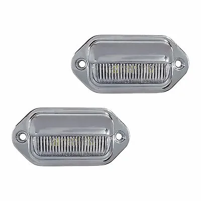 LED License Plate Light Chrome Trailer Tag Lamp RV Steps DOT Semi Truck 2pk • $8.95