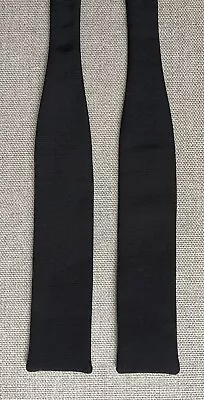 Vintage Black Formal Bow Tie Slim Batwing Self-Tie Adjustable 1 3/8  • $24