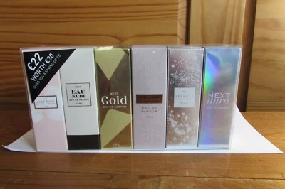 £20 • Buy Next Ladies EDP  6 X 10ml Just Pink Eau Nude Gold Cashmere Sparkle Aura Gift Set