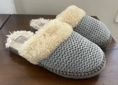 Ugg Women's Cozy Slippers Slides Light Gray Knit Size 8 • $29.99