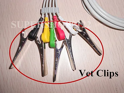 VET Veterinary Ekg/ecg Crocodile Electrode Flat Clip Snap Connectionbag Of 5pc • £21.60