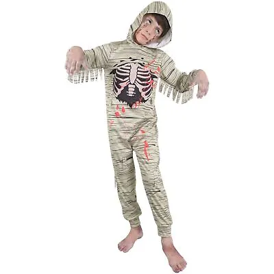 Kids Girls Boys Spine Chilling Zombie Egyptian Mummy Halloween Costume • £9.99