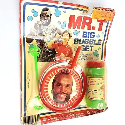 Vintage 1983 The A-Team Mr. T Big Bubble Set Imperial Toys R Us Price Sticker • $38.99