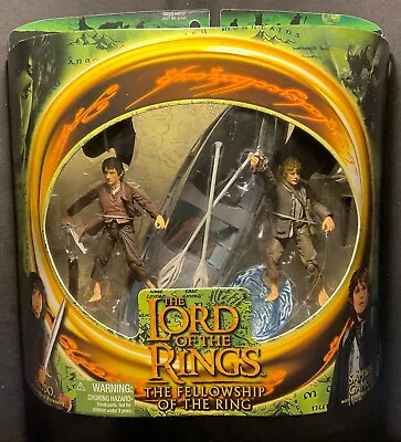 Lord Of The Rings ToyBiz 2001 - Frodo & Sam W/ Elven Boat Twin Pack Set - New ! • $37.80