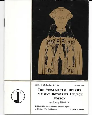£4 • Buy The Monumental Brasses In St Botolph's Church, Boston - Hist Of Boston Series 9