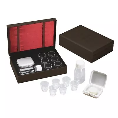 Communion Set Mass Kit Brown Travel Case For Church Or Sanctuary Use 7 1/4 In • $75.88