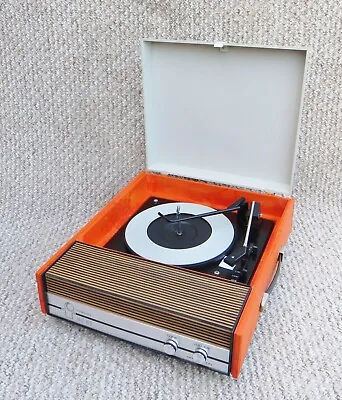 £125 • Buy Retro Orange Fidelity Hf43 Vintage Record Player - Fully Serviced And Working