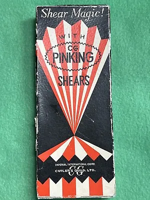 Vintage  Shear Magic!  7  Pinking Shears W/ Box & Guarantee Certificate • $12.95