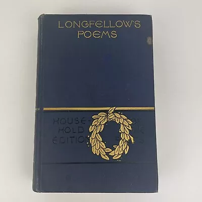The Poetical Works Of Henry Wadsworth Longfellow 1891 Hardback Poetry Book • £11.50