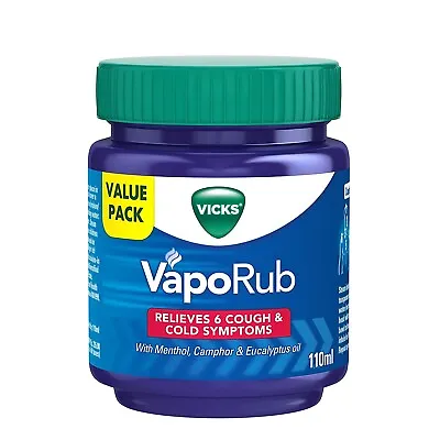 Vicks Vaporub 110 Ml Relief From Cold Cough Blocked Nose Headache Body Ache • $10.76