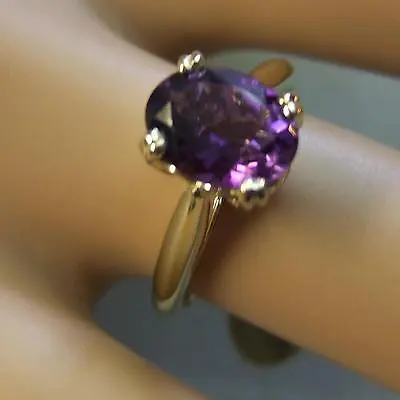9 Ct Gold Second Hand Amethyst Ring • $180.54