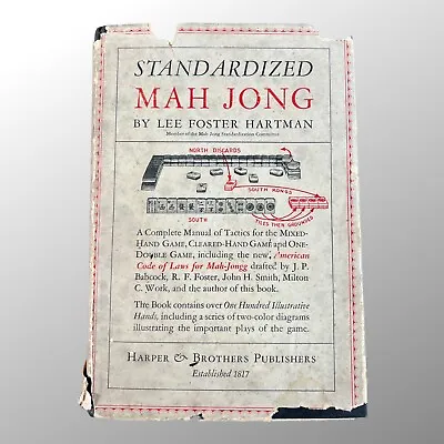 1924 MAH JONG STANDARDIZED RULES BOOK By HARTMAN HARPER BROTHERS 1st Edition • $39