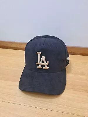 New Era 9Forty LA Dodgers MLB Black Velvet Suede Adjustable Hat Cap - Like New • $39.95