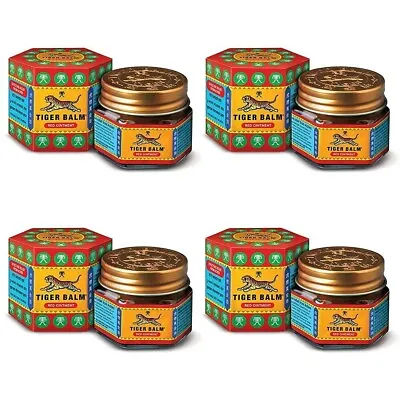 4 Pack Tiger Balm Red Ointment Muscular Aches Pains Relief. 21ml • $17.29