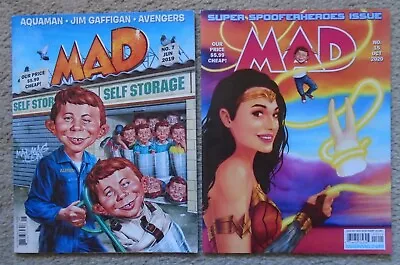 MAD Magazine Lot Of 2 #s 7 & 15 June 2019 & Oct 2020 Aquaman & Wonder Woman • $9.99