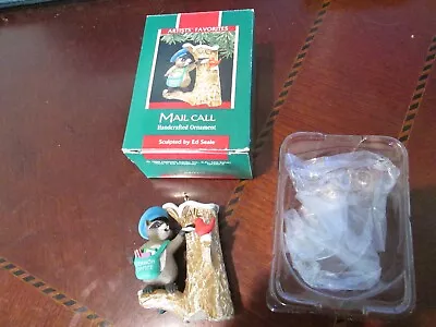 1989 Hallmark Christmas Ornament MAIL CALL Mailman Raccoon Branch Office • $8