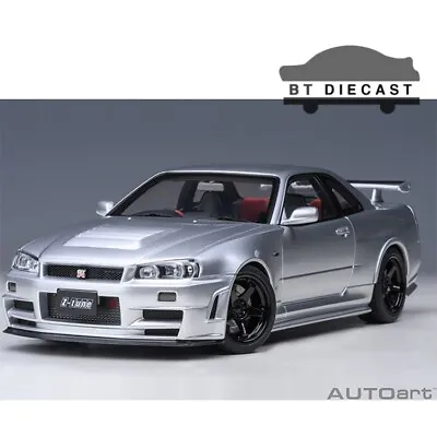 AUTOart NISSAN SKYLINE GT-R R34 Z-TUNE 1 /18 Z-TUNE SILVER 77461  • $198