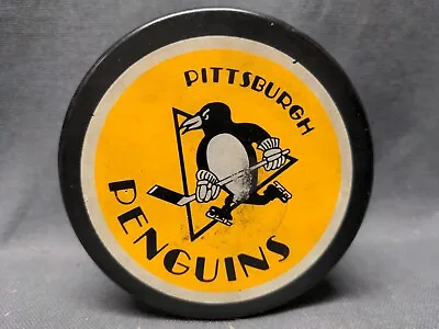 Vintage Pittsburgh Penguins NHL Ice Hockey Logo Team Puck Rare Lemieux Jagr 6668 • $24.99