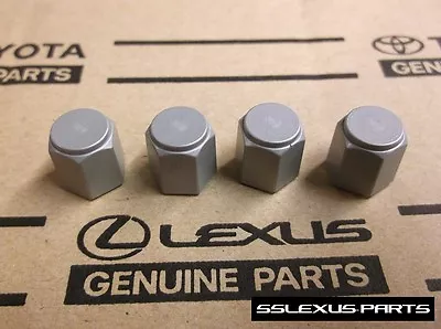 Lexus (1990-2017) OEM Genuine TIRE VALVE CAP SET (Silver/Gray) 90942-A5006 (x4) • $18