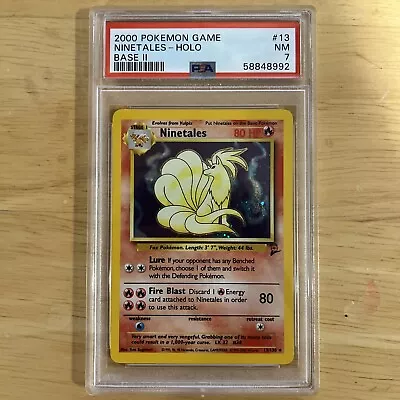 $28 • Buy Ninetales 13/130 Base Set 2 Holo Rare PSA 7 NM Pokemon